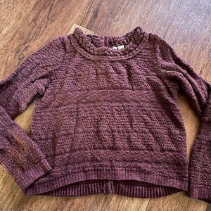 Moth brick red sweater wool blend sz L